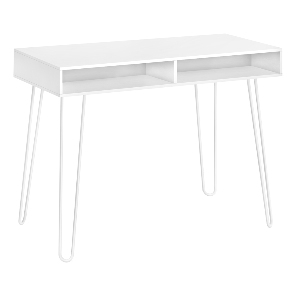 Monarch Specialties 40-in White Modern/Contemporary Computer Desk - Image 6
