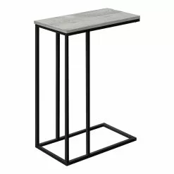 Monarch Specialties Grey Faux Wood Composite Rectangular End Table