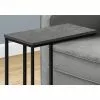 Monarch Specialties Grey Faux Stone Composite Rectangular End Table