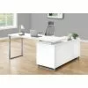 Monarch Specialties 72-in White Modern/Contemporary L-Shaped Desk