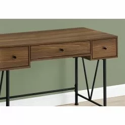 Monarch Specialties 47.25-in Walnut Faux Wood Modern/Contemporary Computer Desk