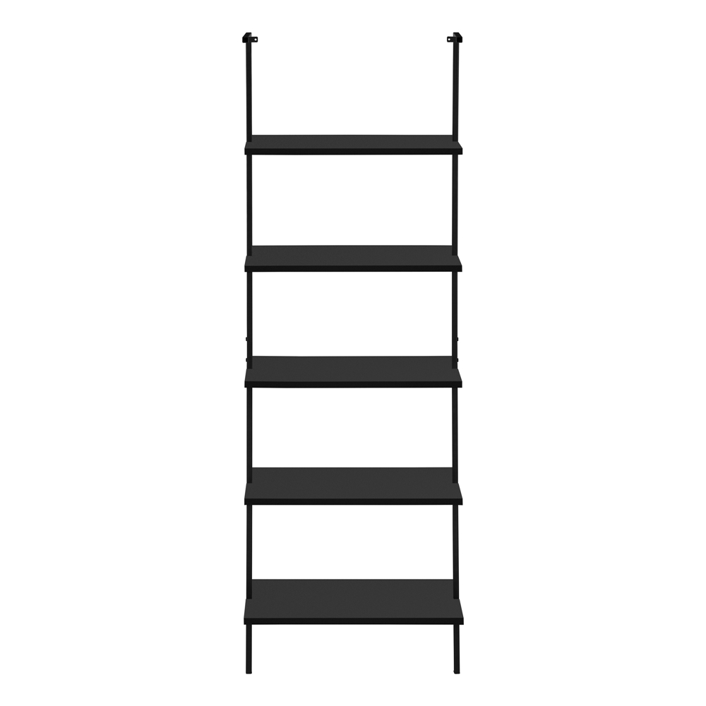 Monarch Specialties Black Metal 5-Shelf Ladder Bookcase - Image 7