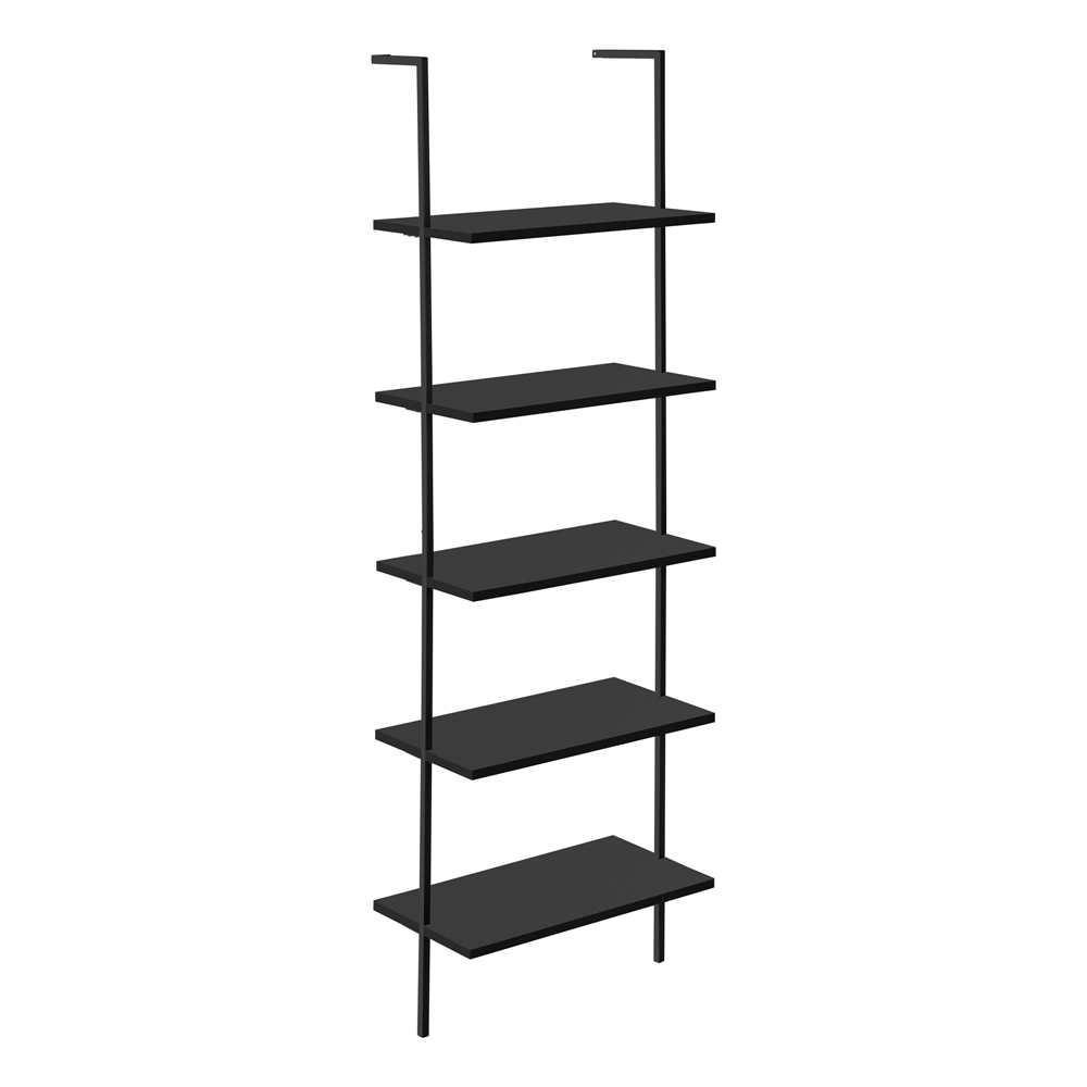 Monarch Specialties Black Metal 5-Shelf Ladder Bookcase - Image 8