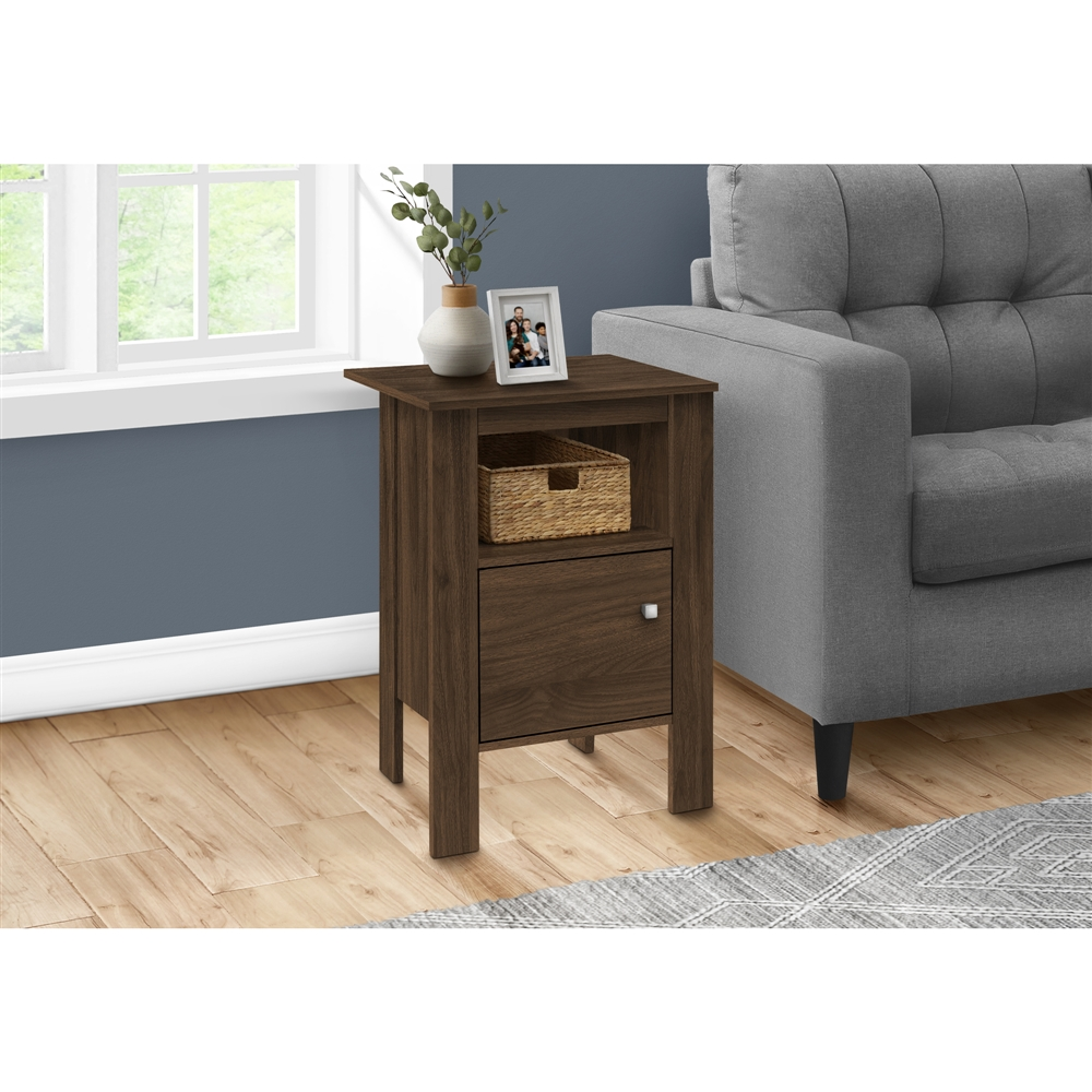 Monarch SpecialtiesĀ 17.25-in Dark Walnut Composite Rectangular Side Table - Image 3