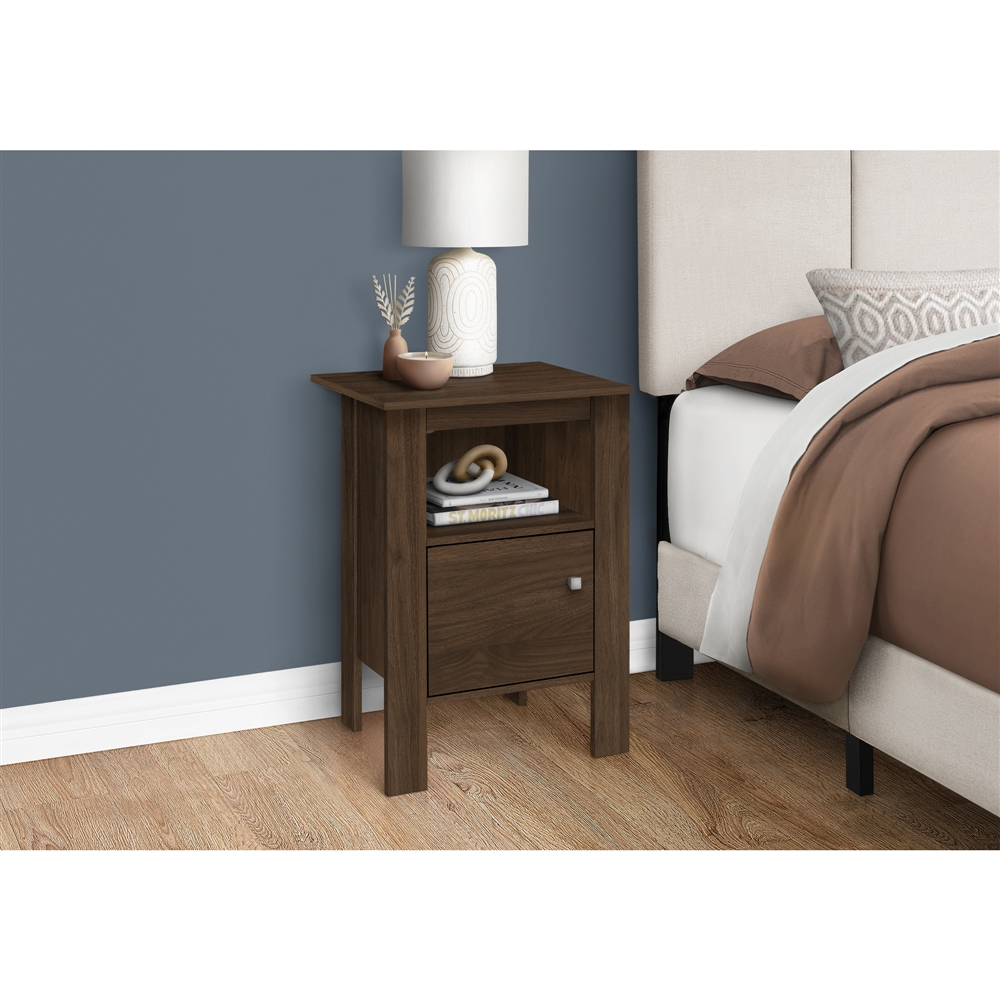 Monarch SpecialtiesĀ 17.25-in Dark Walnut Composite Rectangular Side Table