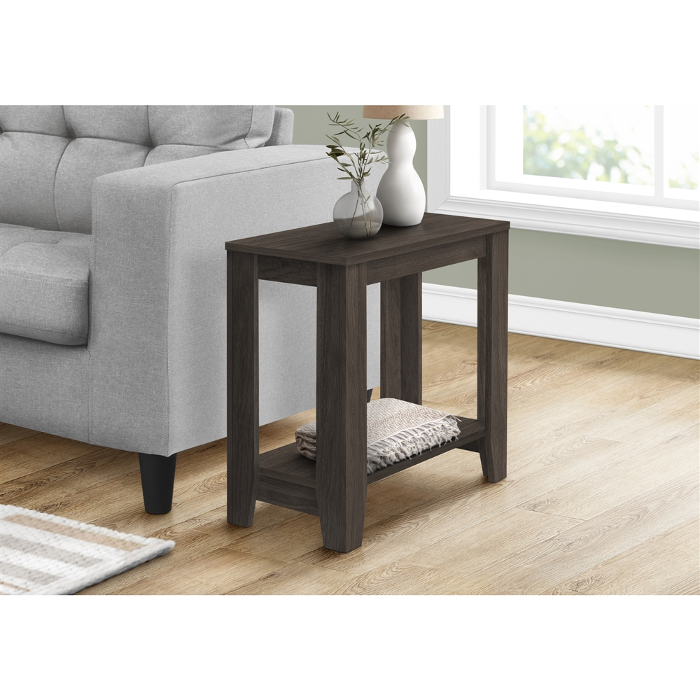 Monarch SpecialtiesĀ 23.75-in Brown Oak Composite Rectangular Accent Table