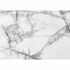 Monarch Specialties 15.75-in White Marble-Look Composite Round Accent Table