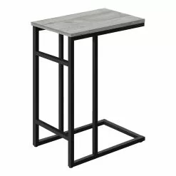 Monarch Specialties 18-in Grey Composite Rectangular Accent Table