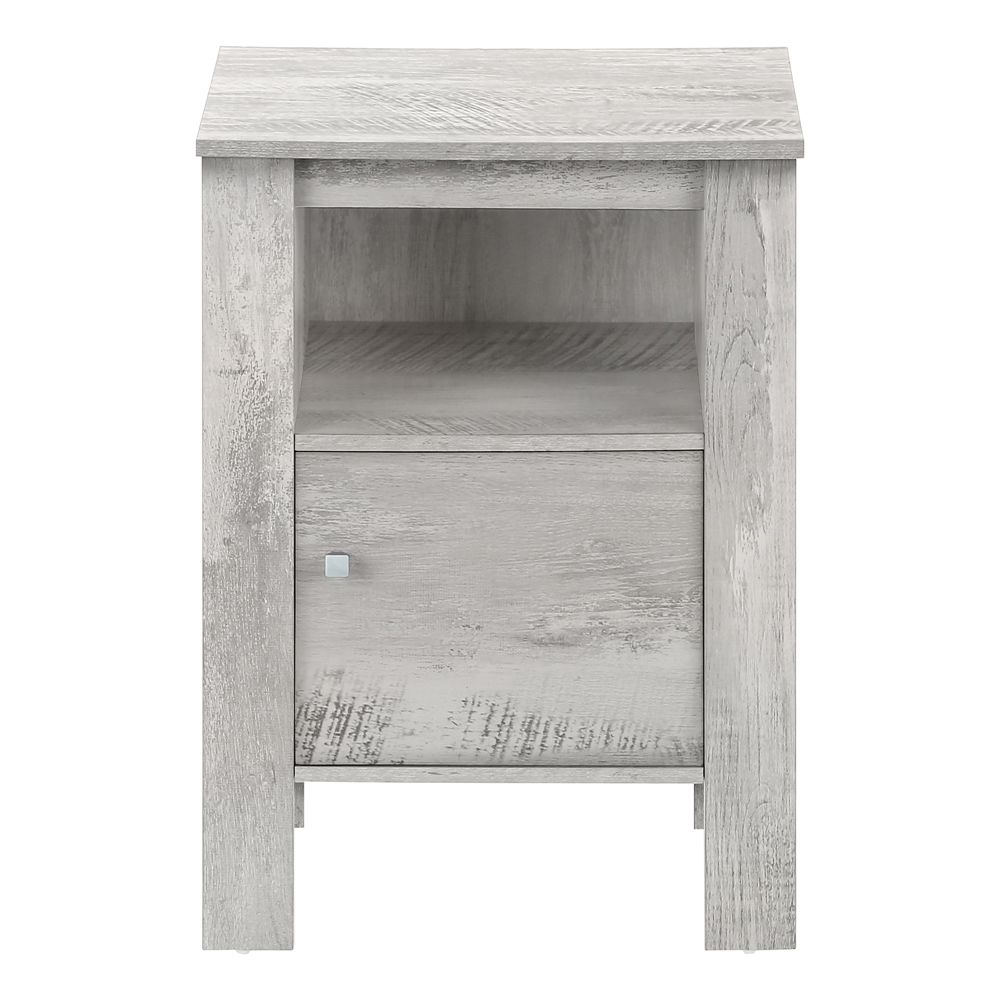 Monarch Specialties 17.25-in Grey Composite Rectangular Side Table - Image 9
