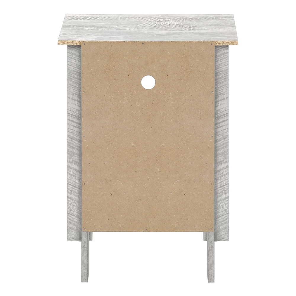 Monarch Specialties 17.25-in Grey Composite Rectangular Side Table - Image 7