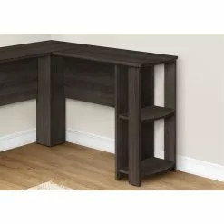 Monarch Specialties 47-in Brown Oak Composite Wood Modern/Contemporary L-Shaped Desk